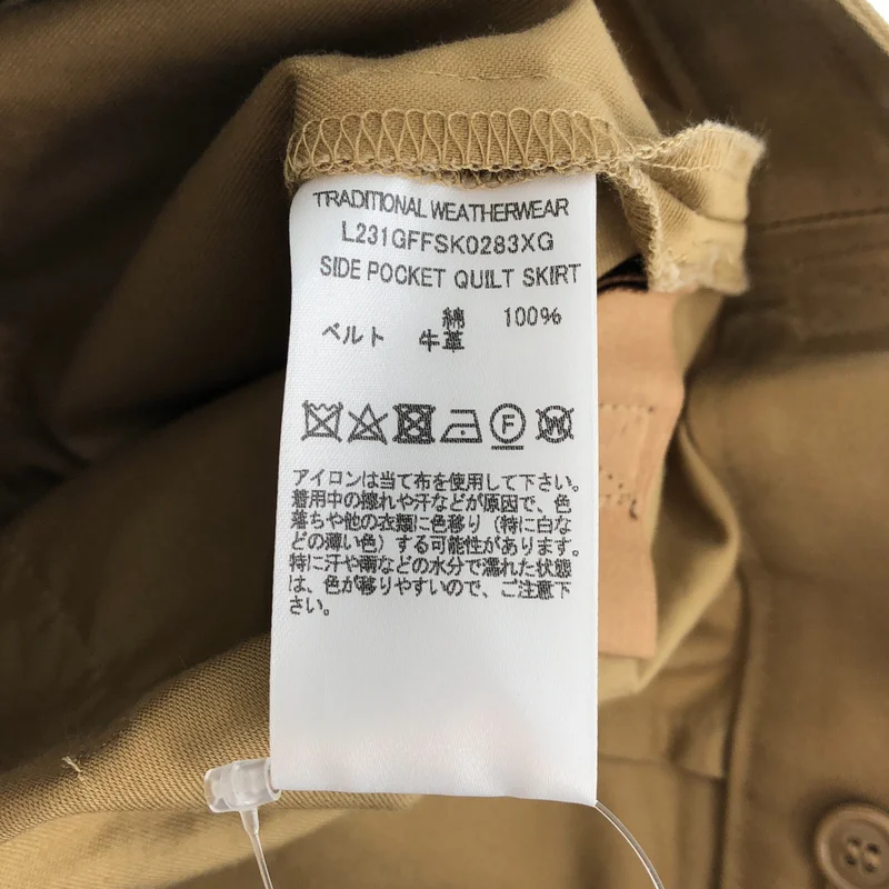 Traditional Weatherwear / トラディショナルウェザーウェア | SIDE POCKET QUILT SKIRT タックスカート | S | レディース