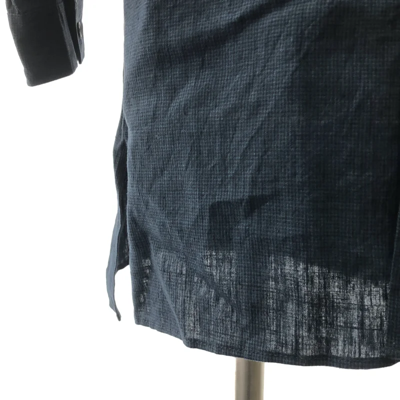 YOHJI YAMAMOTO POUR HOMME / ヨウジヤマモトプールオム | 2023SS | リネン ペイント加工 2WAY ロングシャツ | 2 | メンズ