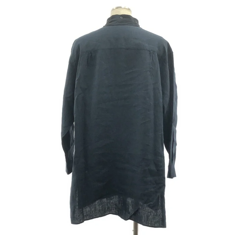 YOHJI YAMAMOTO POUR HOMME / ヨウジヤマモトプールオム | 2023SS | リネン ペイント加工 2WAY ロングシャツ | 2 | メンズ