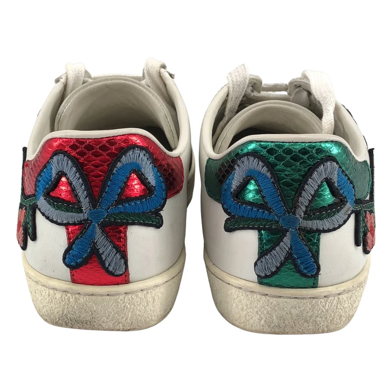 GUCCI / グッチ | Ace Floral Embroidery Sneakers レザー スニーカー | 34 1/2 | レディース