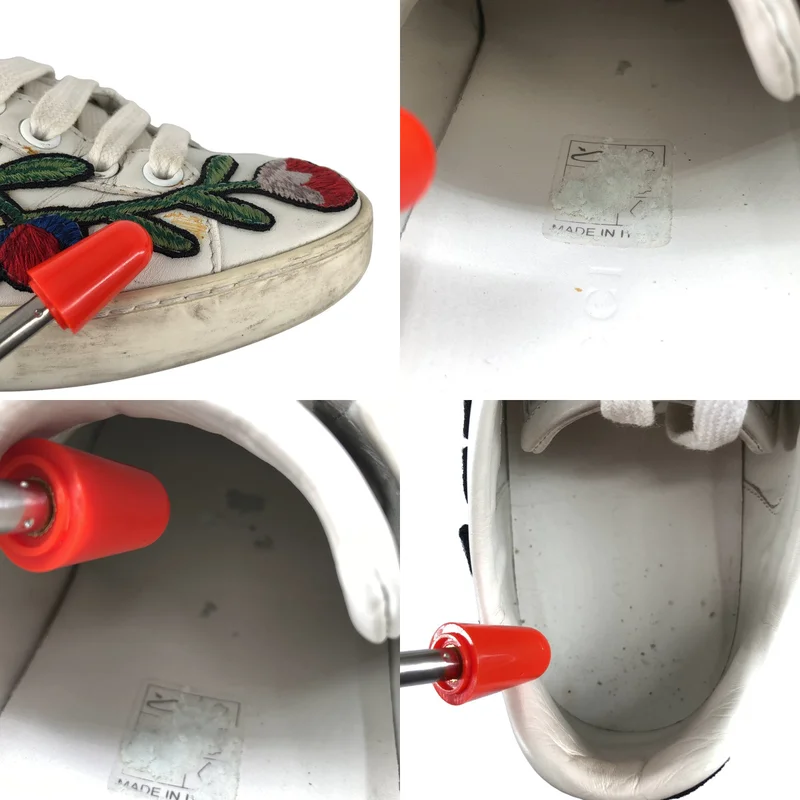 GUCCI / グッチ | Ace Floral Embroidery Sneakers レザー スニーカー | 34 1/2 | レディース