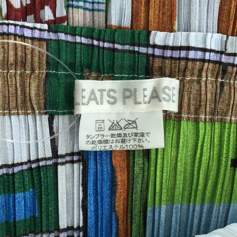 PLEATS PLEASE ISSEY MIYAKE / プリーツプリーズイッセイミヤケ | 2001AW | 総柄プリント グラデーションプリーツ スカート | 3 | レディース