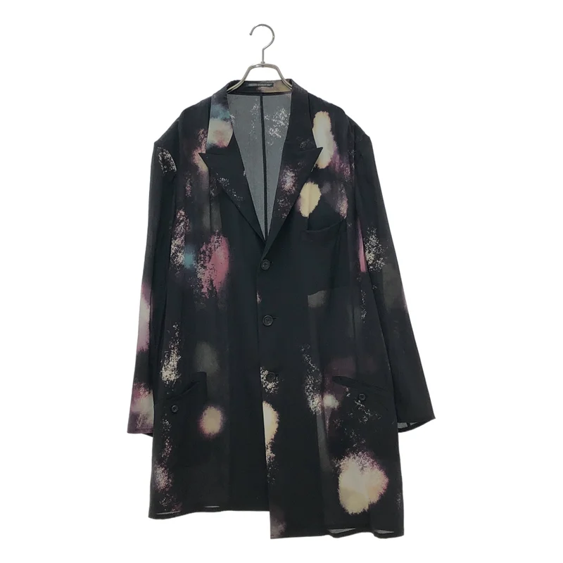 YOHJI YAMAMOTO POUR HOMME / ヨウジヤマモトプールオム | 2025SS | COLOR SCHEME PRINT JACKET / シルク カラースキーム プリント ロングテーラードジャケット | 2 | メンズ