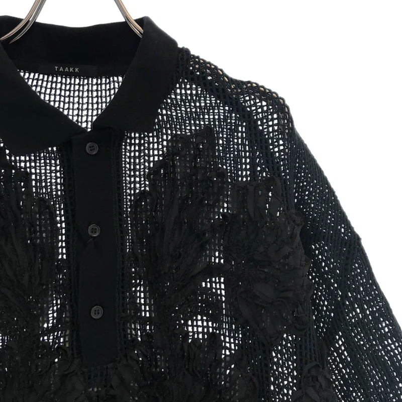 TAAKK / ターク | 2025SS | MESH EMBROIDERY POLO SHIRT メッシュ ポロシャツ | 4 | メンズ