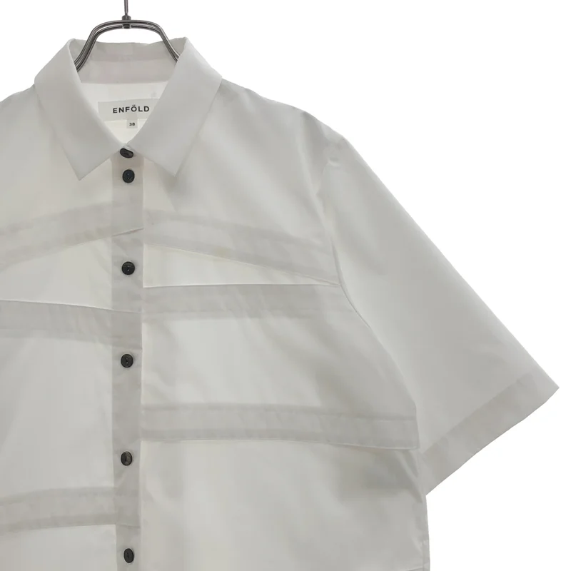 ENFOLD / エンフォルド | STEP SHIRT コットン シャツ 300IA530-0171 | 38 | レディース