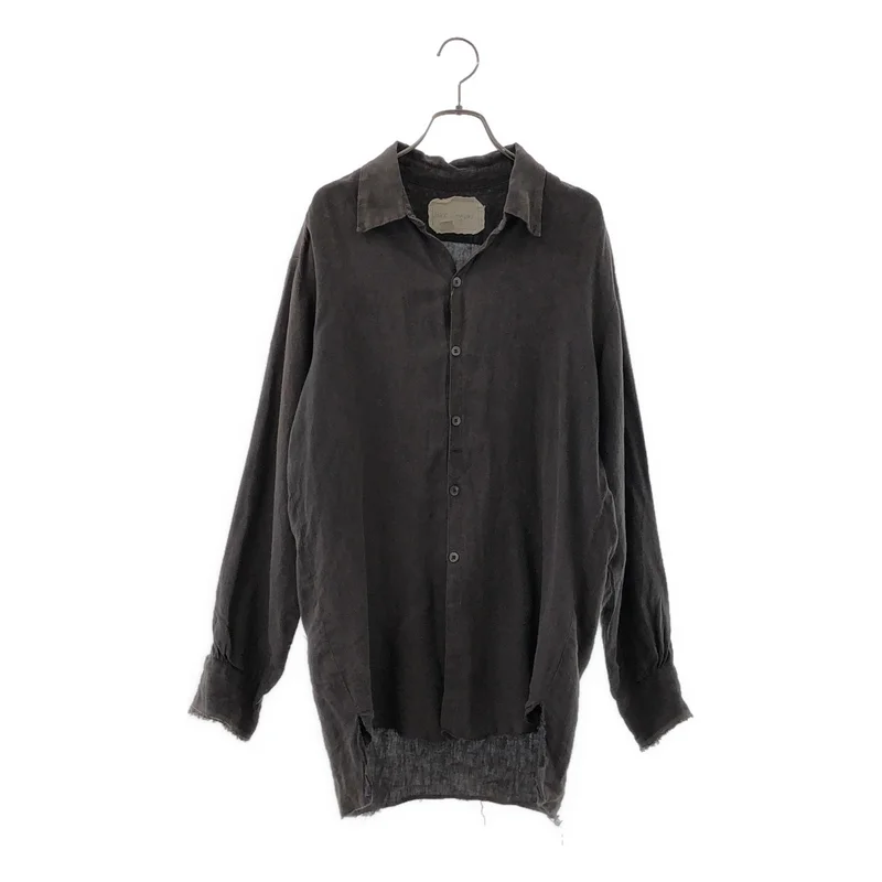 GREG LAUREN / グレッグローレン | COLLARED LINEN STUDIO SHIRT / リネン レギュラーカラー シャツ | 2 | メンズ