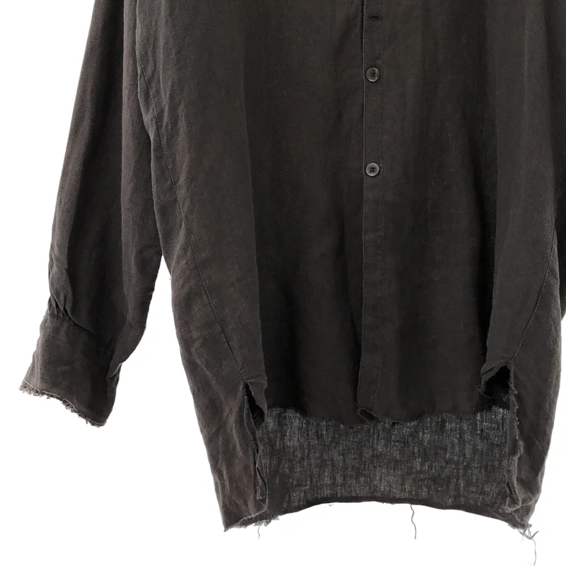 GREG LAUREN / グレッグローレン | COLLARED LINEN STUDIO SHIRT / リネン レギュラーカラー シャツ | 2 | メンズ