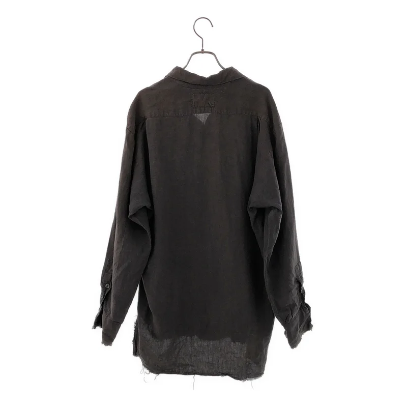 GREG LAUREN / グレッグローレン | COLLARED LINEN STUDIO SHIRT / リネン レギュラーカラー シャツ | 2 | メンズ