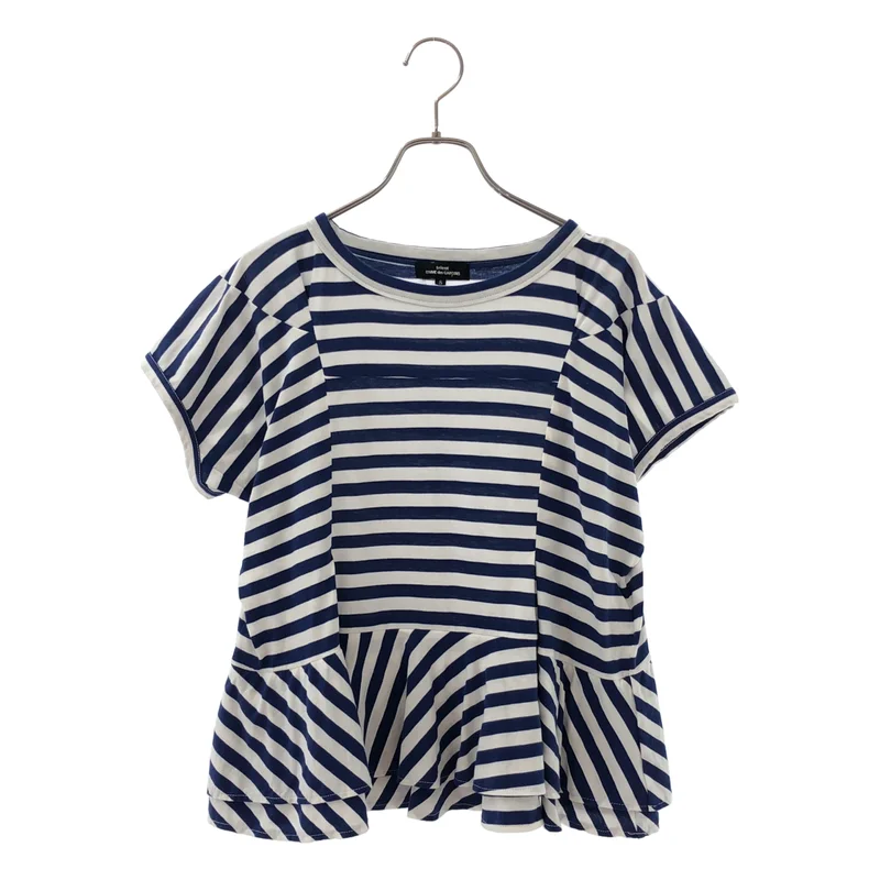 tricot COMME des GARCONS / トリココムデギャルソン | 2019SS | コットン ボーダー フリル切替 カットソー | S | レディース