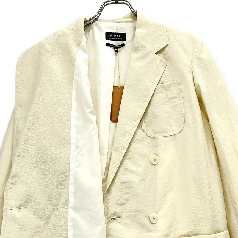 A.P.C. / アーペーセー | コットン ナイロン ダブルブレスト テーラードジャケット | 34 | レディース
