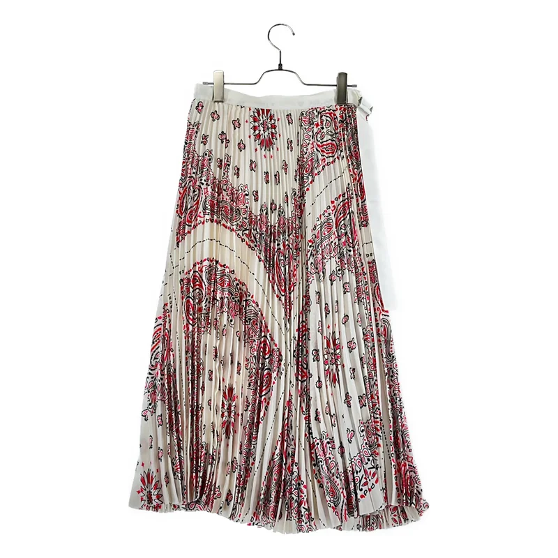 sacai / サカイ | Bandana Print Skirt バンダナ プリーツ ラップスカート | 1 | レディース