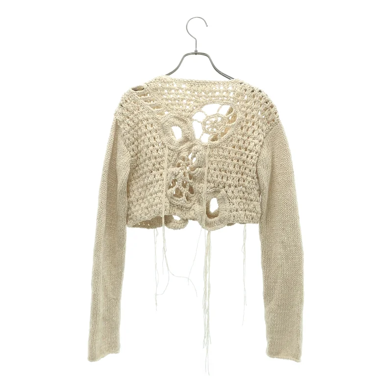 ERiKOKATORi / エリコカトリ | hand knit cardigan クロシェ クロップド カーディガン | F | レディース