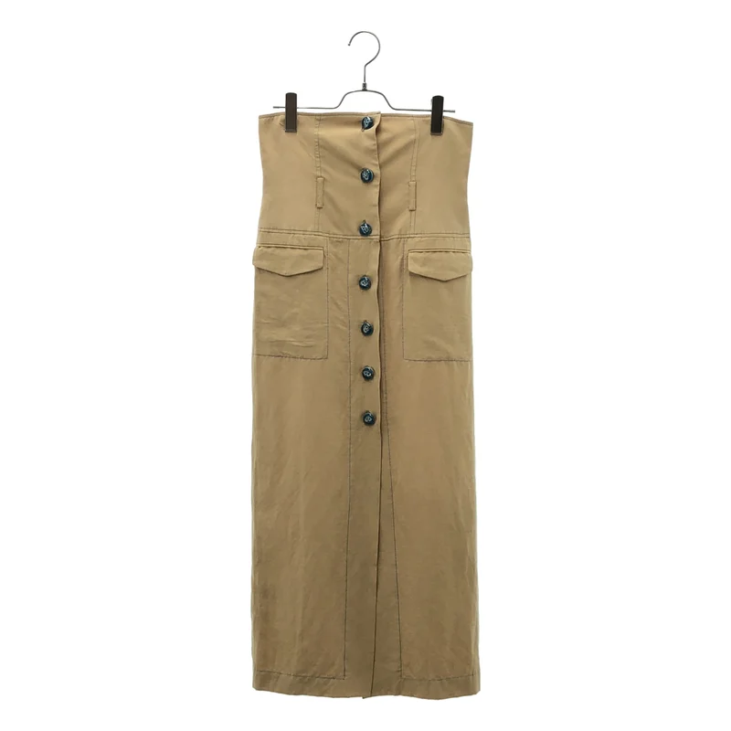 Mame Kurogouchi / マメクロゴウチ | SILK HEMP HIGH WAIST SKIRT ロングスカート | 2 | レディース