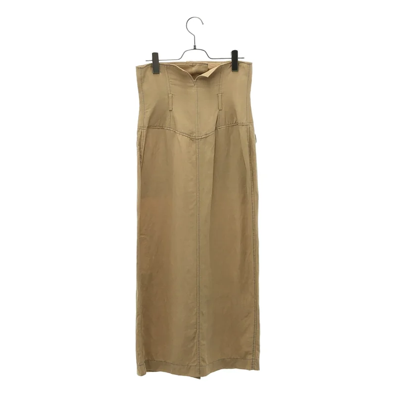 Mame Kurogouchi / マメクロゴウチ | SILK HEMP HIGH WAIST SKIRT ロングスカート | 2 | レディース