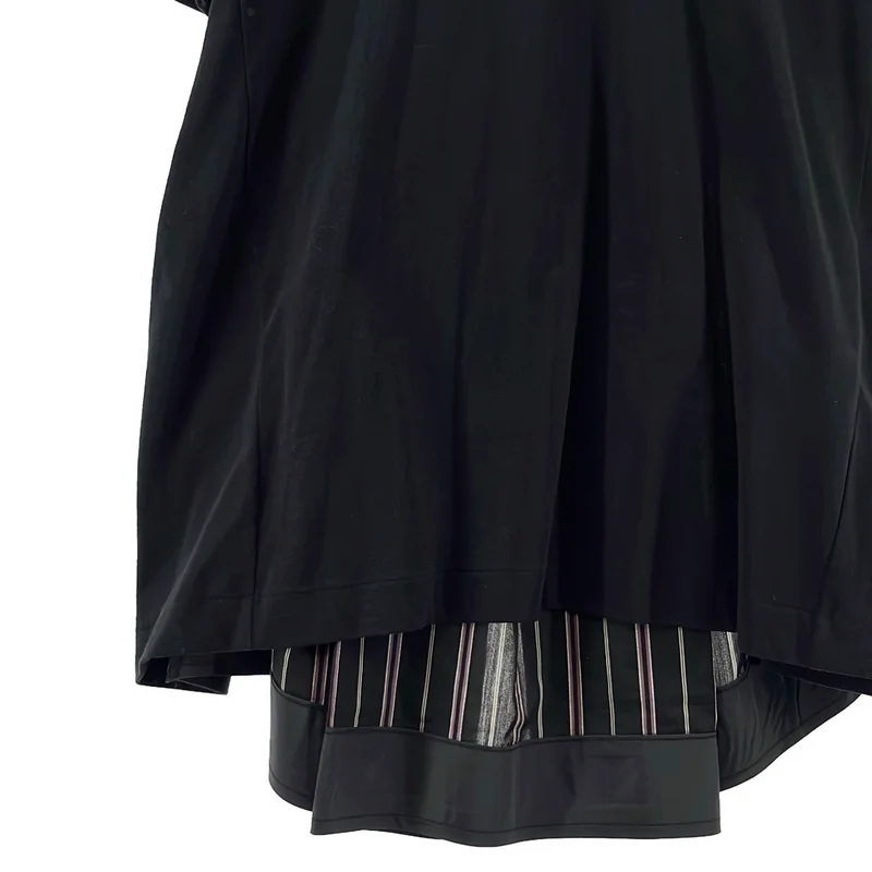 sacai / サカイ | 異素材切替 ドッキング ブラウス | 1 | レディース