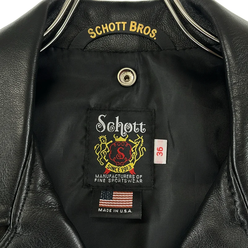 SCHOTT / ショット | ラムレザー ダブルライダースジャケット | 36 | メンズ