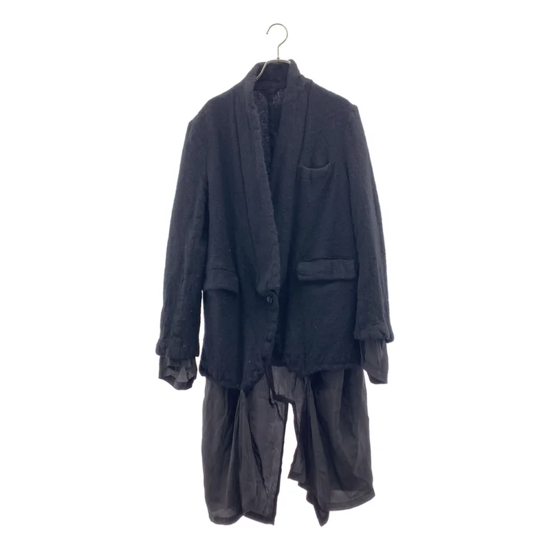 COMME des GARCONS / コムデギャルソン | 2021AW | 縮絨ウール インサイドアウト ウール ロング ジャケット | s | レディース
