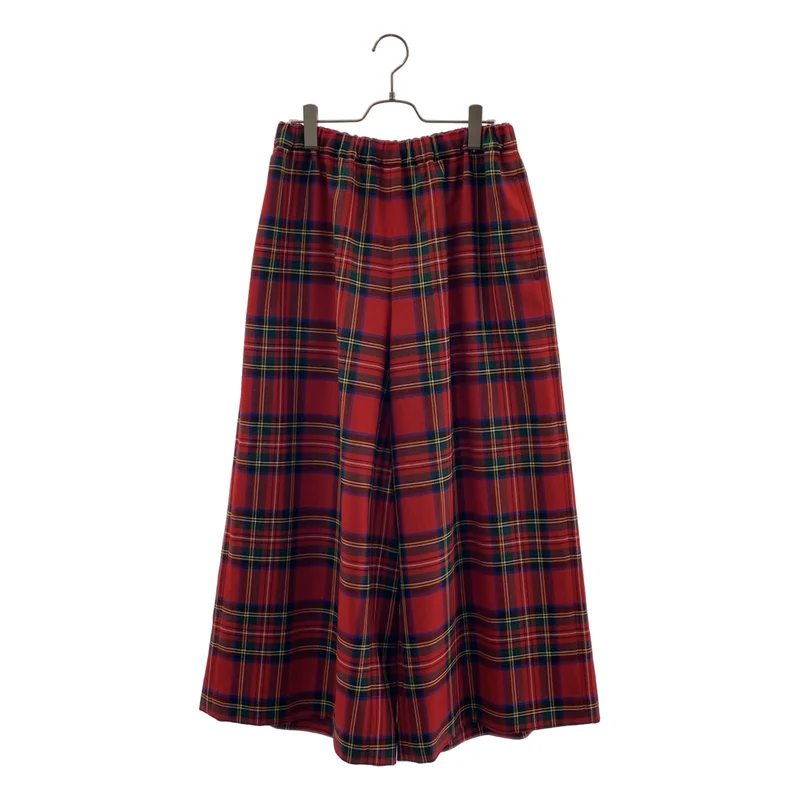 COMME des GARCONS / コムデギャルソン | 2025AW | タータンチェック ドローストリング ワイド イージーパンツ | M | レディース