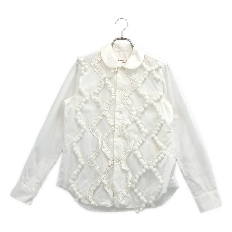 COMME des GARCONS GIRL / コムデギャルソンガール | 2018AW | フリル 装飾 丸襟 シャツ ブラウス | XS | レディース