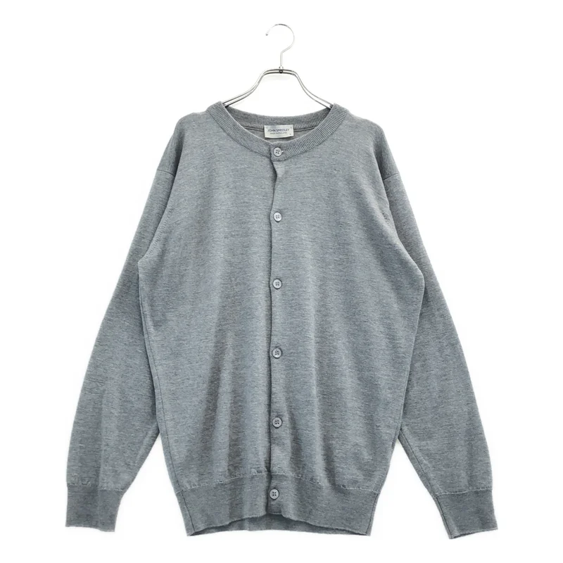 JOHN SMEDLEY / ジョンスメドレー | ウール クルーネックカーディガン | M | メンズ
