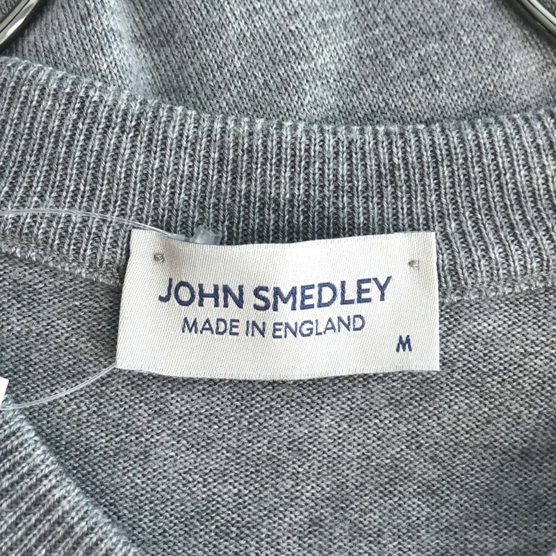 JOHN SMEDLEY / ジョンスメドレー | ウール クルーネックカーディガン | M | メンズ