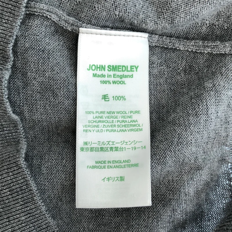 JOHN SMEDLEY / ジョンスメドレー | ウール クルーネックカーディガン | M | メンズ