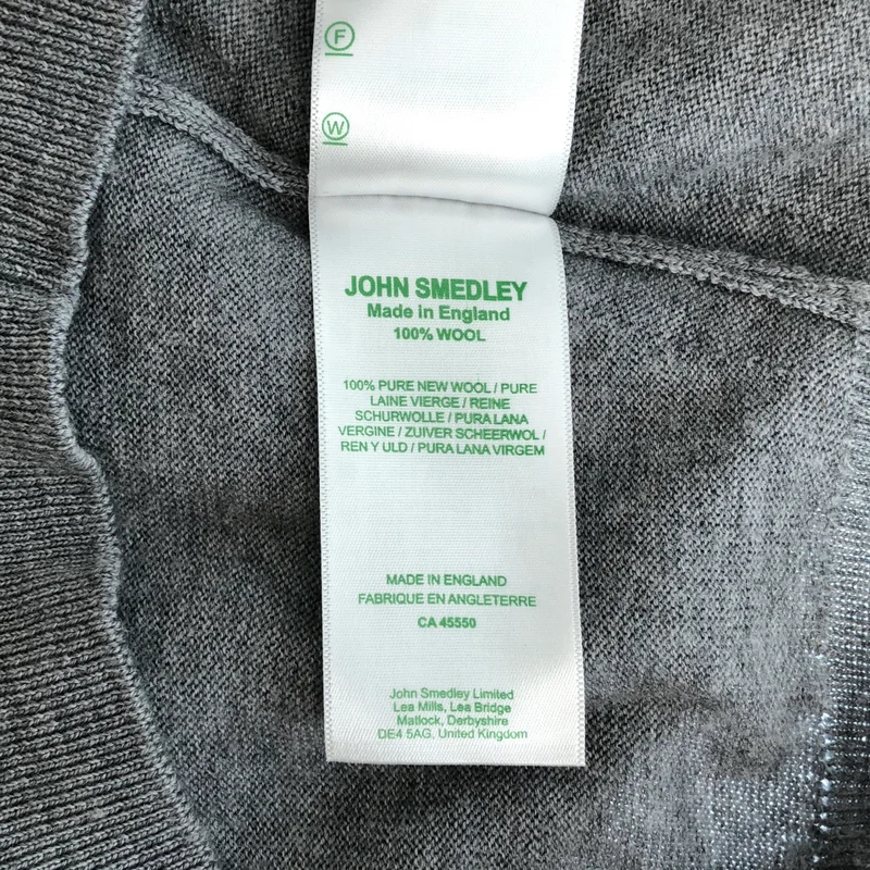 JOHN SMEDLEY / ジョンスメドレー | ウール クルーネックカーディガン | M | メンズ