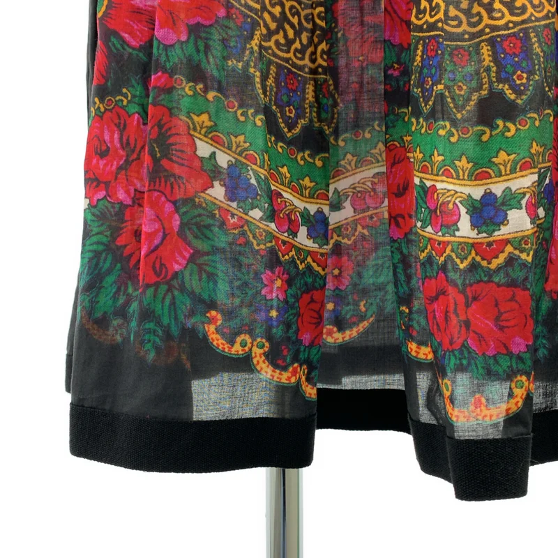 tricot COMME des GARCONS / トリココムデギャルソン | 2014SS | 総柄 フラワー サイドジップ ギャザー スカート | S | レディース