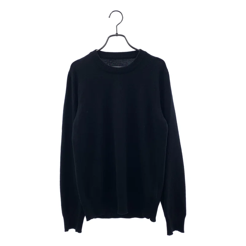 Maison Margiela / メゾンマルジェラ | Elbow Patch Crewneck Knit ウール レザー エルボーパッチ ニット | S | メンズ