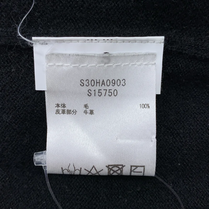 Maison Margiela / メゾンマルジェラ | Elbow Patch Crewneck Knit ウール レザー エルボーパッチ ニット | S | メンズ
