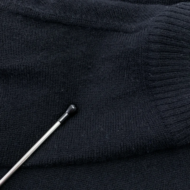 Maison Margiela / メゾンマルジェラ | Elbow Patch Crewneck Knit ウール レザー エルボーパッチ ニット | S | メンズ