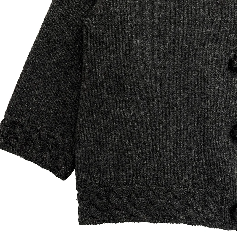 PRADA / プラダ | 2016AW | キャメル ケーブル切替 クルーネック カーディガン | 38 | レディース