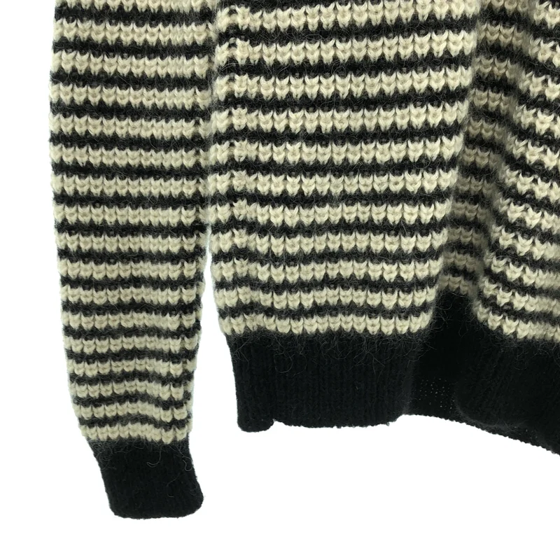 SAINT LAURENT PARIS / サンローランパリ | 2019AW | PULL COL ROND / モヘヤ アルパカ混 ボーダー ローゲージニット | S | メンズ