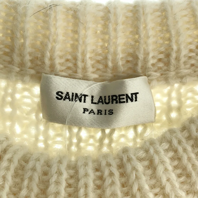 SAINT LAURENT PARIS / サンローランパリ | 2019AW | PULL COL ROND / モヘヤ アルパカ混 ボーダー ローゲージニット | S | メンズ