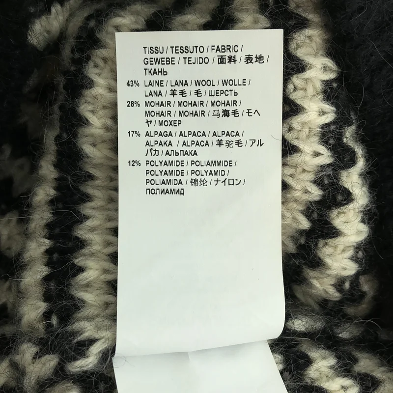 SAINT LAURENT PARIS / サンローランパリ | 2019AW | PULL COL ROND / モヘヤ アルパカ混 ボーダー ローゲージニット | S | メンズ