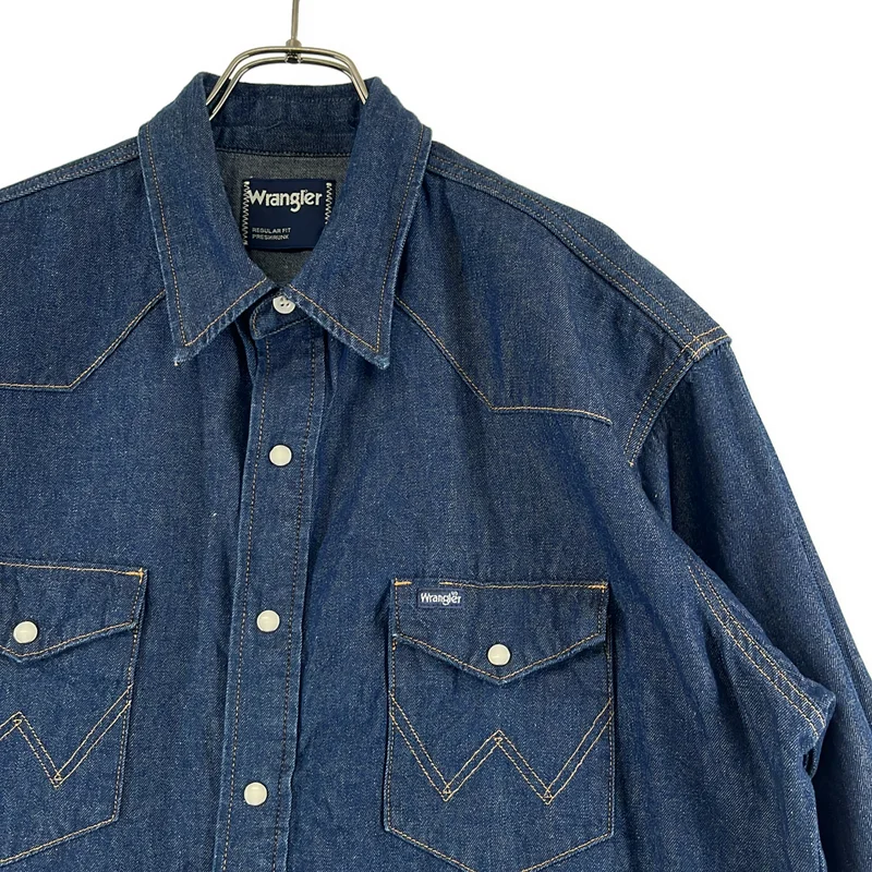 WRANGLER / ラングラー | オーバーシルエット デニム ウエスタンシャツ | L | メンズ
