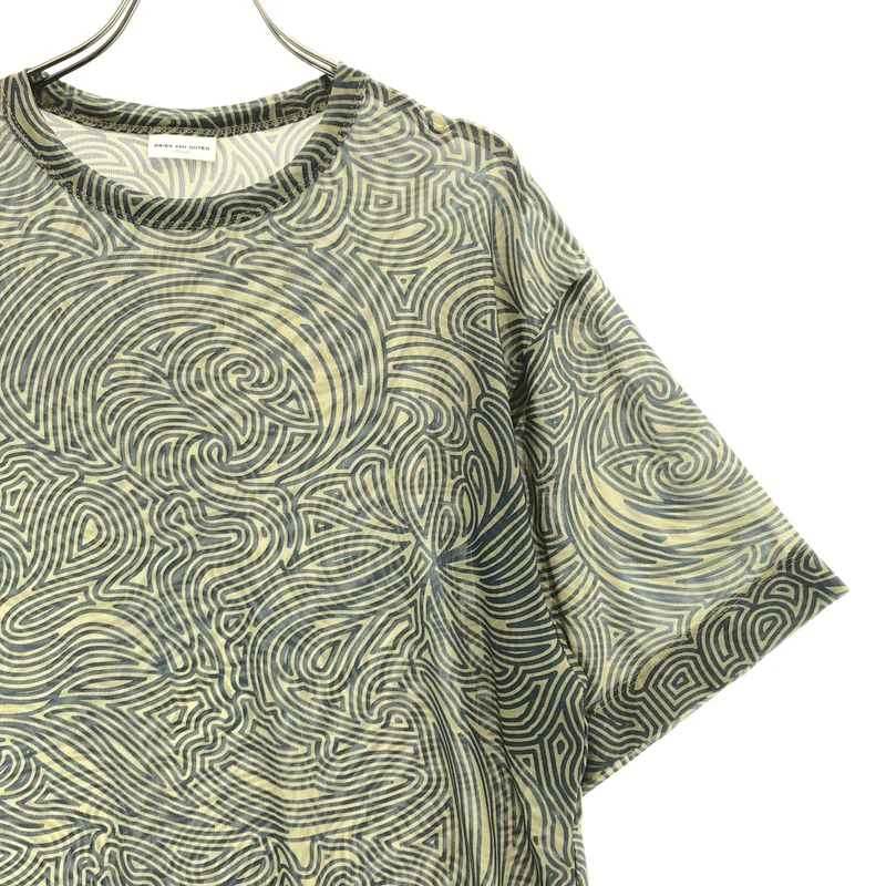 DRIES VAN NOTEN / ドリスヴァンノッテン | 2024SS | シアー 総柄 Tシャツ | S | レディース