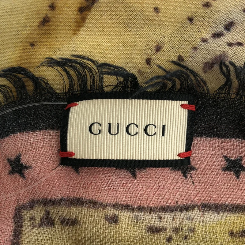 GUCCI / グッチ | 地図柄 大判スカーフ |