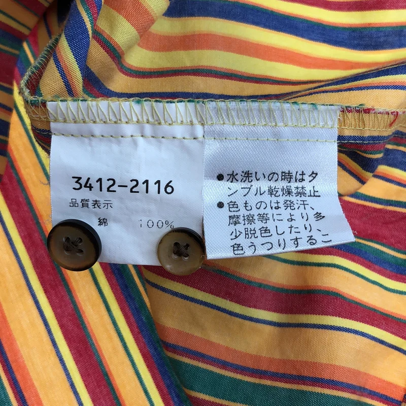 KENZO HOMME / ケンゾーオム | 1990s | VINTAGE / ヴィンテージ コットン ストライプ オープンカラー 半袖シャツ | 3 | メンズ