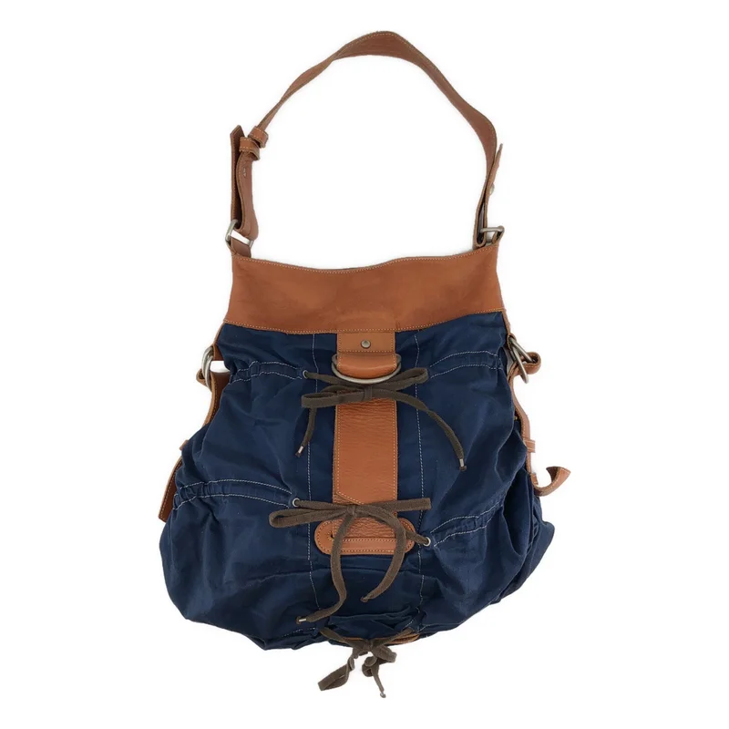 Vivienne Westwood / ヴィヴィアンウエストウッド | レザー コットン ショルダーバッグ |