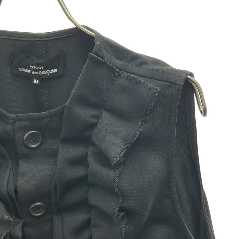 tricot COMME des GARCONS / トリココムデギャルソン | 2016SS | ポリエステル フリルドッキング ノースリーブ ワンピース | M | レディース