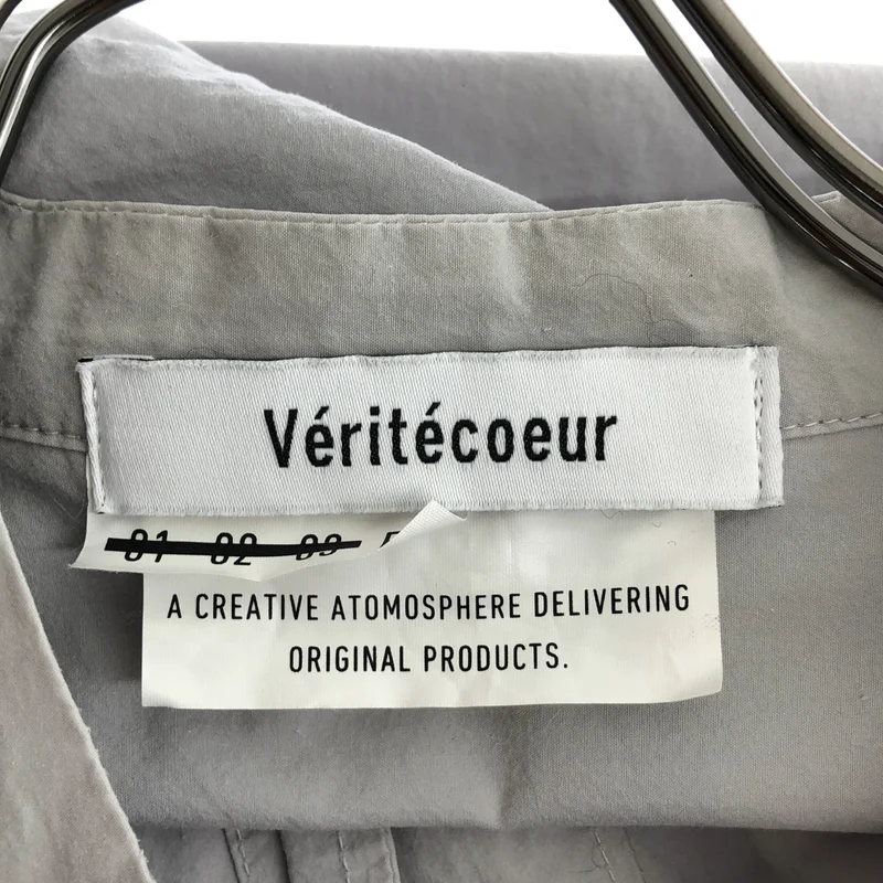 veritecoeur / ヴェリテクール | コットン バンドカラー シャツワンピース | F | レディース