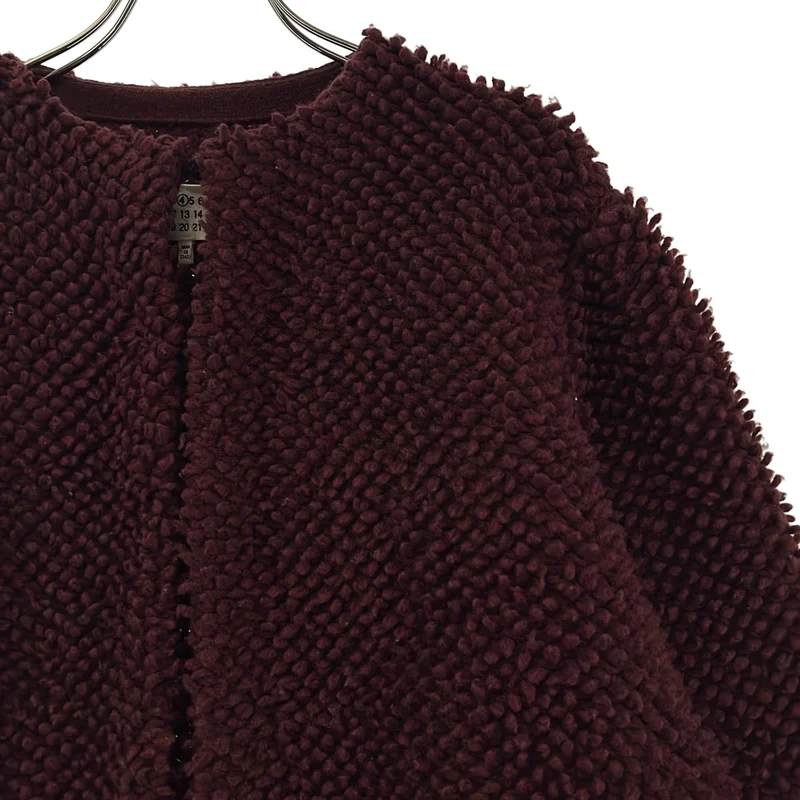 Maison Martin Margiela / メゾンマルタンマルジェラ | 2015AW | ボア パイピング ボタンレス ロングカーディガン | XS | レディース