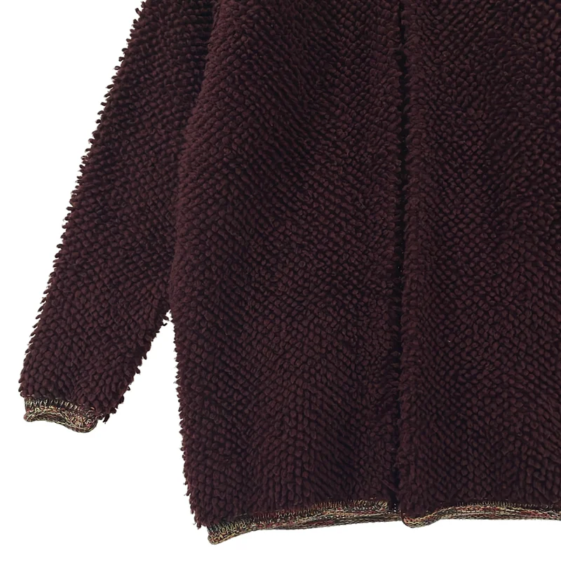 Maison Martin Margiela / メゾンマルタンマルジェラ | 2015AW | ボア パイピング ボタンレス ロングカーディガン | XS | レディース