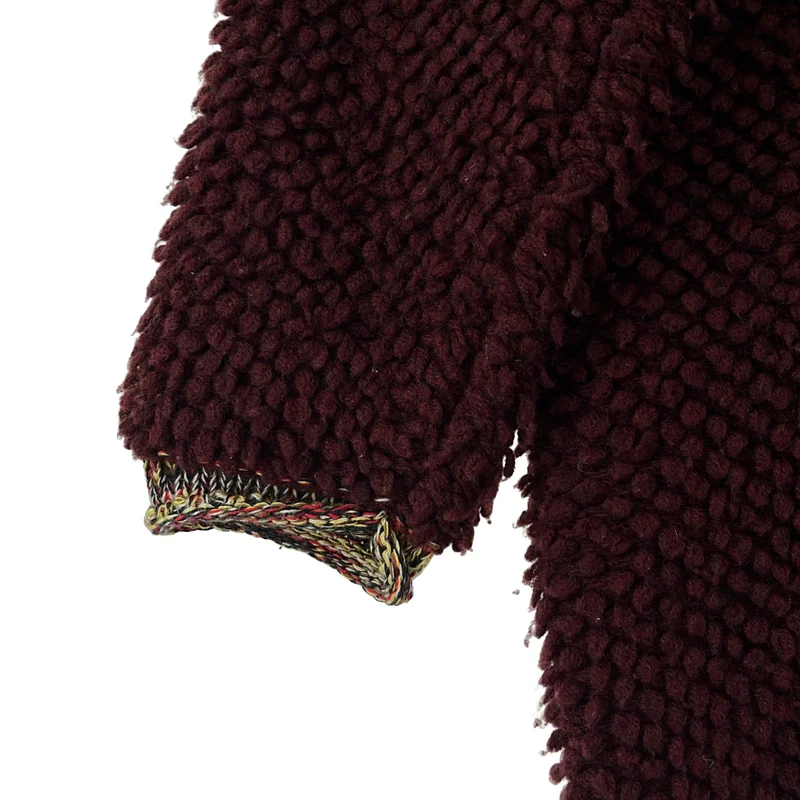 Maison Martin Margiela / メゾンマルタンマルジェラ | 2015AW | ボア パイピング ボタンレス ロングカーディガン | XS | レディース