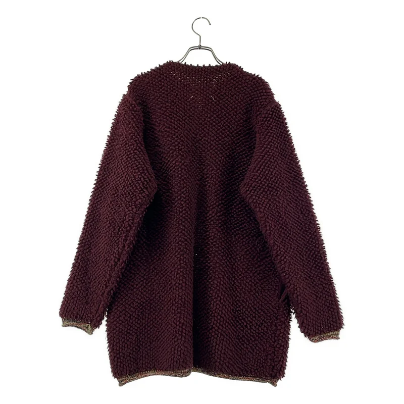 Maison Martin Margiela / メゾンマルタンマルジェラ | 2015AW | ボア パイピング ボタンレス ロングカーディガン | XS | レディース