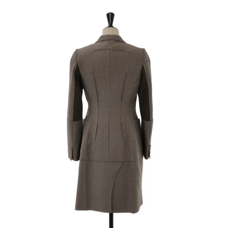 JUNYA WATANABE COMME des GARCONS / ジュンヤワタナベ | 2012AW | ウール ストライプ 再構築 ロングテーラードジャケット | S | レディース