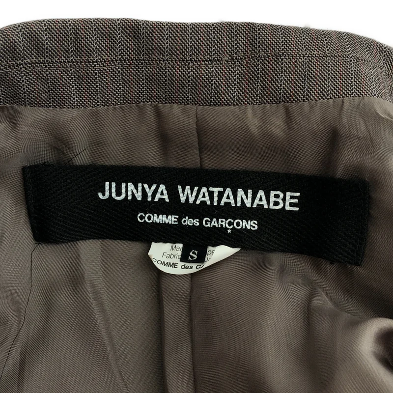 JUNYA WATANABE COMME des GARCONS / ジュンヤワタナベ | 2012AW | ウール ストライプ 再構築 ロングテーラードジャケット | S | レディース