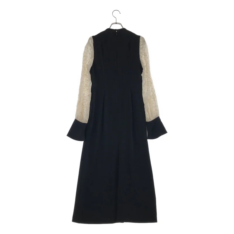 Mame Kurogouchi / マメクロゴウチ | Flower Motif Chiffon Sleeve Dress / フラワーモチーフシフォンスリーブ ワンピース | 1 | レディース