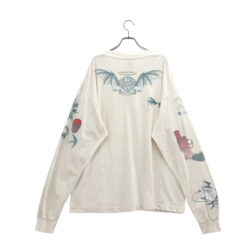 SAINT MICHAEL  Mxxxxxx / セントマイケル | 2025AW | × DR.WOO / TATOO DW_LS TEE / タトゥープリント ロングスリーブTシャツ | XL | メンズ